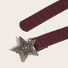 Engraved Belt Carved Punk Waist Belt Star Buckle Retro for Jeans Dress Unsiex