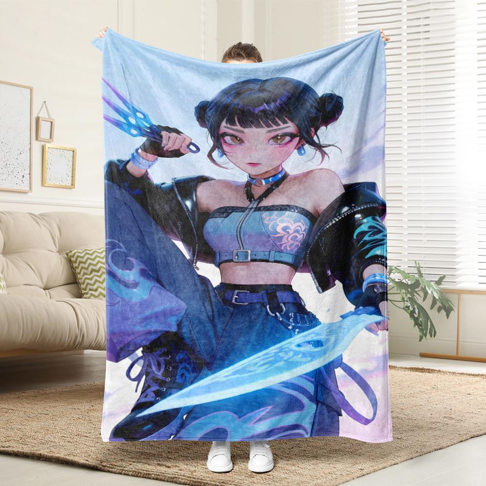 

KPop Demon Hunters Fantasy world on the blanket: Anime style colorful character blanket, comfortable and fashionable at home 30x40in