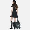 Zara Short Sleeve Solid Color Comfortable Dress Women dresses Black 4333243-800