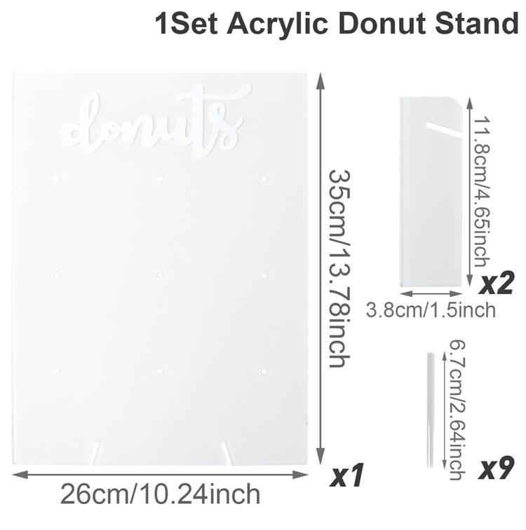 Wedding Decoration Wooden Donut Stand Wall Dessert Doughnut Table Holder Wedding Mariage Supplies Kid Birthday Party Baby Shower