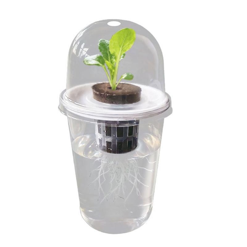Hydroponic Seedling Planter Pot Seedling Basket Transparency Root View Cups Flower Growing Outdoor Accessories