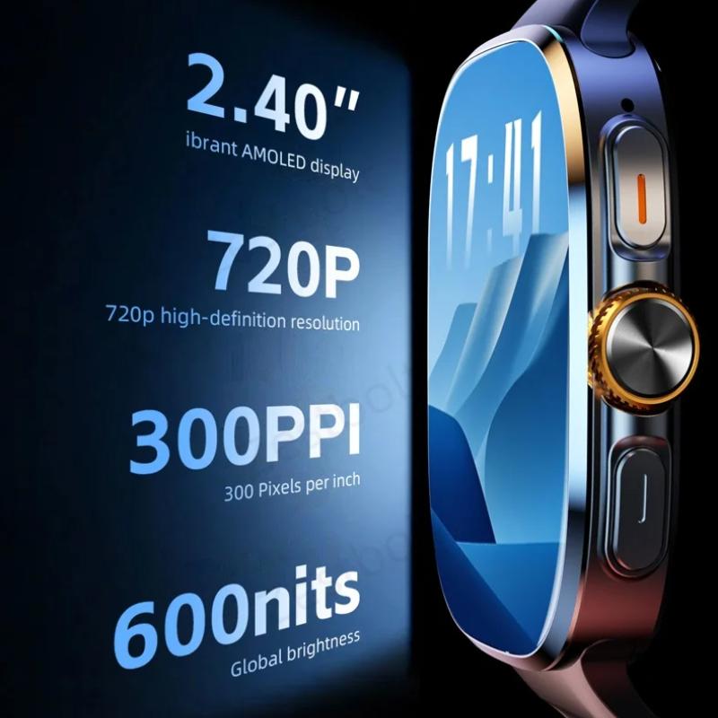 2025 New 4G 5G LTE Android 10.0 Smartwatch 2.4inch Large Amoled Screen Game Smart Watch 2100Mah Battery for Men Women Adult Student