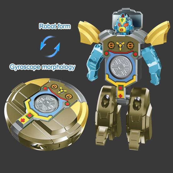 Transforming Robot Spinner Toy Stress Anxiety Relief Deformable Robot Spinning Toy Kids Teens Adults Fingertip Gyroscope Fidget Toy