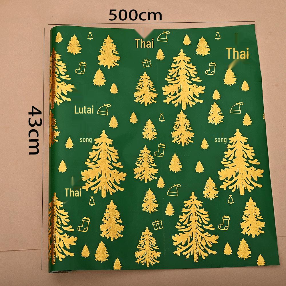 

Новая 5-метровая рождественская упаковочная бумага - Черно-золотая с оленями, снежинками, елками