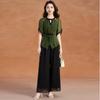 Keberei Damen Elegantes Sommer Zweiteiliges Set