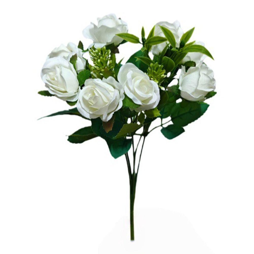 Multicolor Rose Artifcial Flower 10 Heads Floral Arragement Faux Flower Rose  Party Supplies