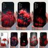 Rote Spinnenlilie Handyhülle Für Samsung S25,S24,S23,S22,S20,S21,S10,Ultra,Plus,Lite,FE,Weiche Silikon Schwarze Hülle