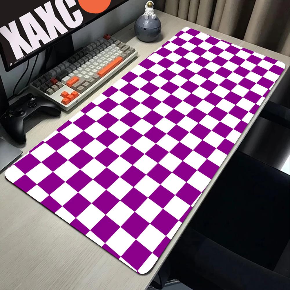 Black And White Checkered Mousepad Gamer Gaming Laptops Mausepad Mouse Pad Computer Mouse Ped Pc Accessories Rubber Mat Deskmat