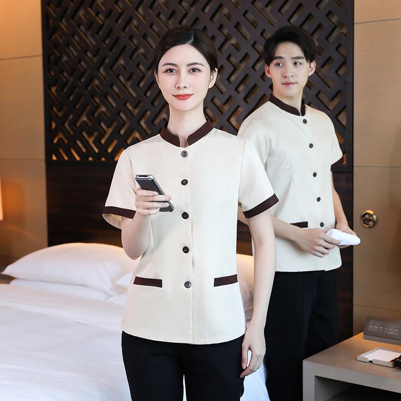 Women's & Men's Short-Sleeve Cleaning Uniform for Hotels and Property Services