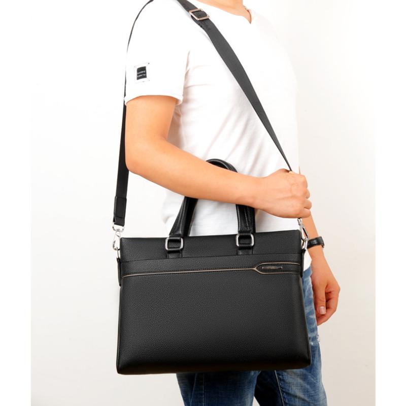 Men's Bag Handbag Soft Leather Large-capacity Casual Business Shoulder Bag Messenger Business Briefcase Men