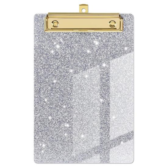 Clipboard Glitter Glossy Surface Smooth Writing Rounded Corners Strong Clamping Force Supporting High Toughness Bending-resistant Backing Plate Office