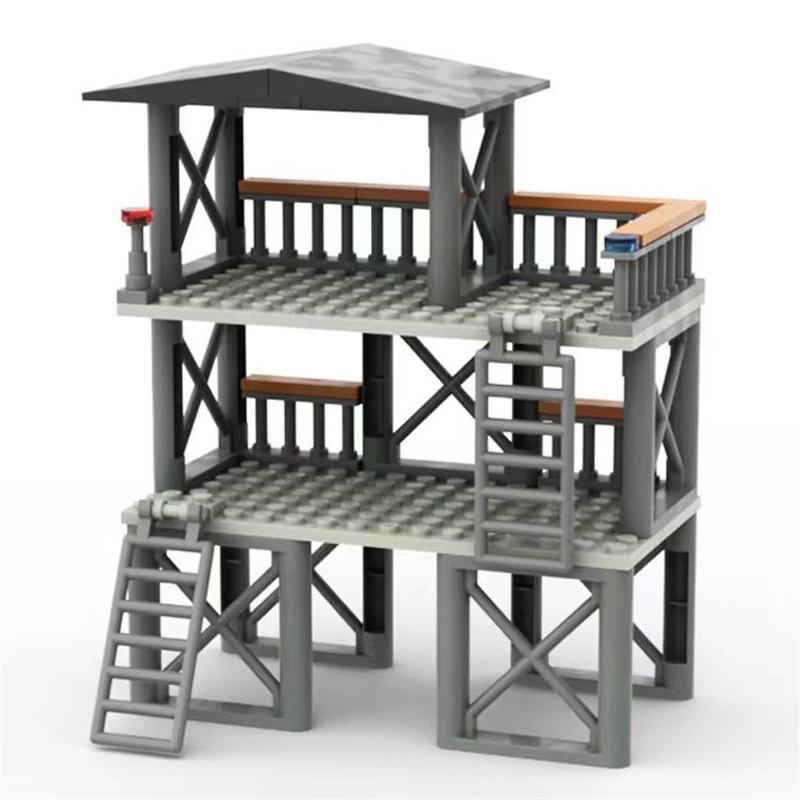 High-Quality Children'S High-Quality Building High-Quality Block Play sets Army style High-Quality Base High-Quality Prison Building design