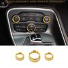 For Dodge Challenger 2015-2023 Golden Alloy Center Console AC Switch Knob Ring