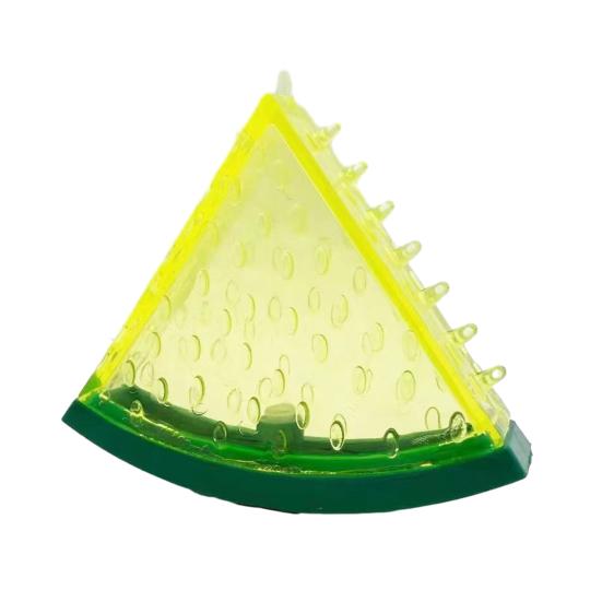 Dog Cooling Chew Toy Summer Freezable Watermelon Lemon Pineapple Puppy Teething Toy Bite Resistant Squeaky Pet Teeth Cleaning Toy жёлтый
