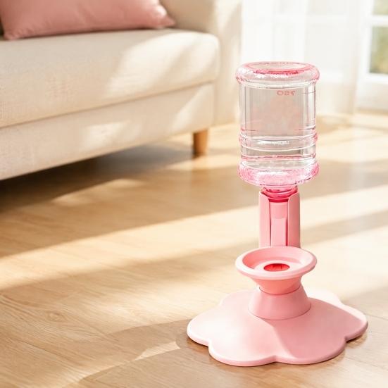 Nešiojamas vandens dozatorius grindims, gravitacinis katės dozatorius, 640 ml talpykla, automatiškai papildomas dubenėlis, paaukštintas patvarus naminių gyvūnėlių fontano keitiklis