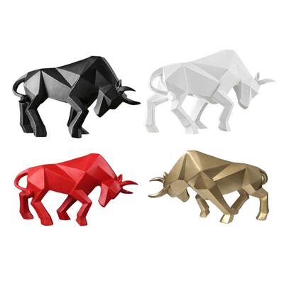 Bull Statue Resin Bull Sculpture for Table Centerpiece Fireplace Entryway