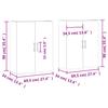 Wall Cabinets 2 pcs White 69.5 x 34 x 90 cm