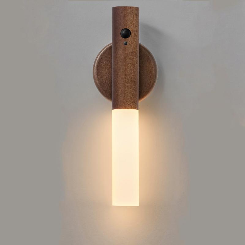 

Умный ночник с датчиком движения LED Перезаряжаемый Магнитный настенный светильник Портативный для прихожей, спальни, лестницы, ванной комнаты, шкафов, декор 1 pc