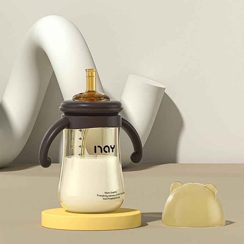 

Антибактериальный детский поильник с трубочкой Nano Silver - Широкое горлышко, Против колик, Защита от захлебывания, С ручкой