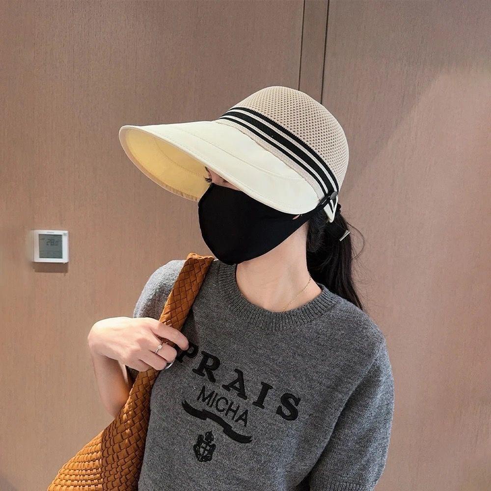 Hat Women's 2025 Spring and Summer New Korean Breathable Big Eaves Sun Protection Cap UV Protection Women's Sun Hat