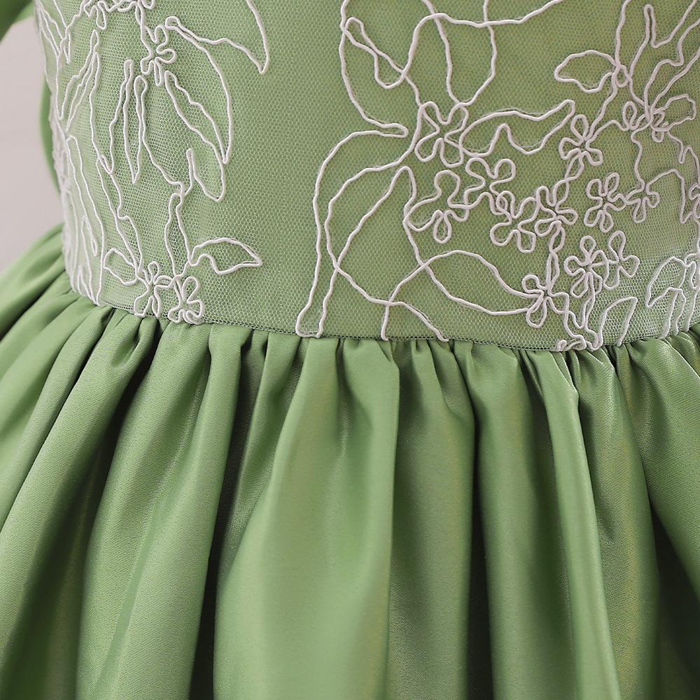 Summer Flower Bow Princess Newborn Kids Dresses for Girls Lace Ball Gown Wedding Bridemaid Prom Party Girl Dress Birthday Child Costume