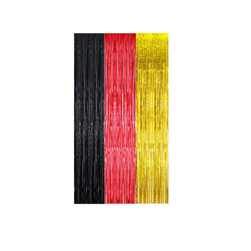 Color-Block Tinsel Curtain 1x2m - Festive Background for Christmas, Halloween, and Birthdays