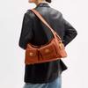 Coach Turnlock Backpack Bag Cow Leather Shoulder Bag Small Size Women's Amber Brown