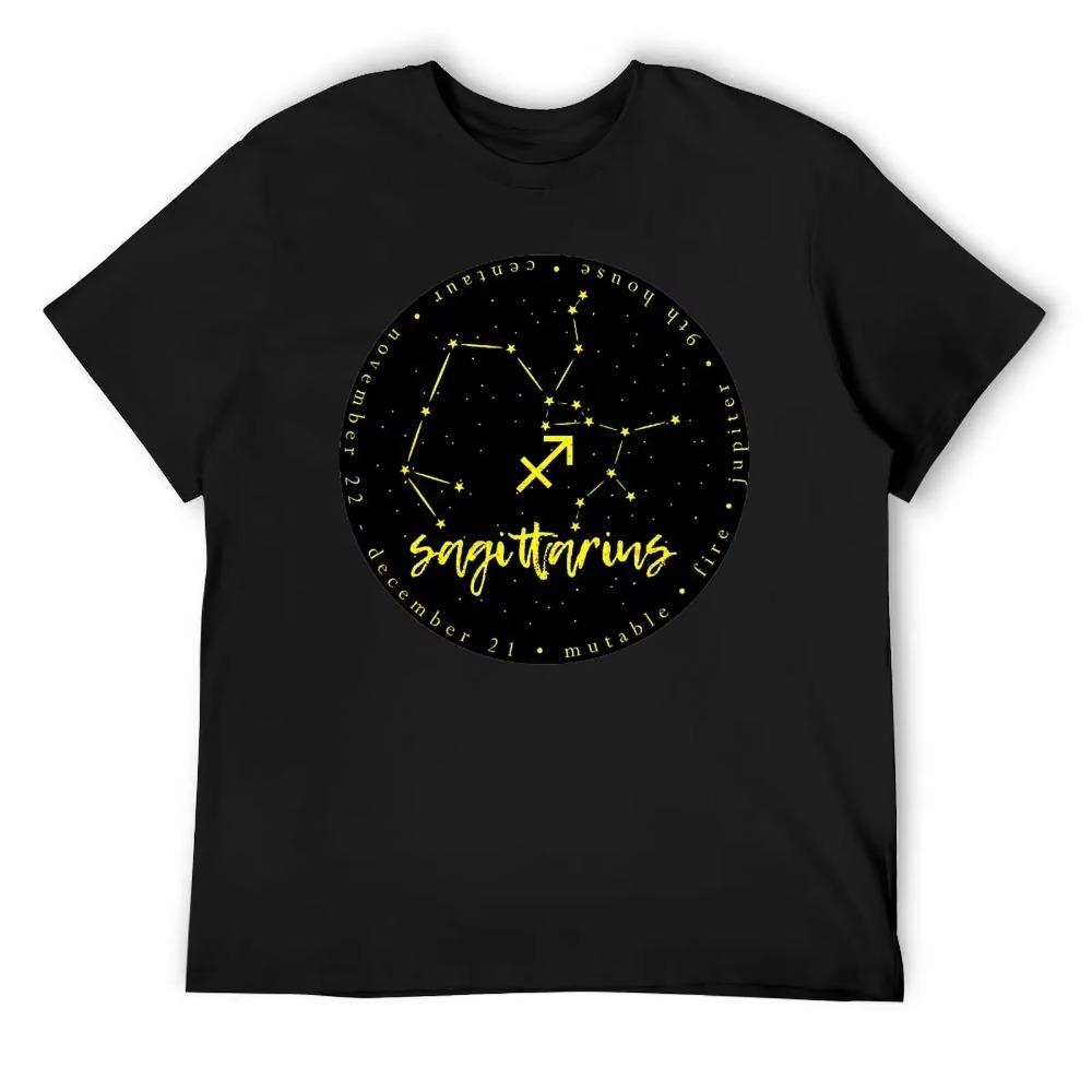 Sagittarius Twelve Constellation (12) Top Tee Casual Graphic T-shirt Round Neck  Sports  Joke Leisure USA Size