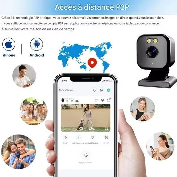 Mini Wi-Fi kamera 1080p obousměrný zvuk noční vidění