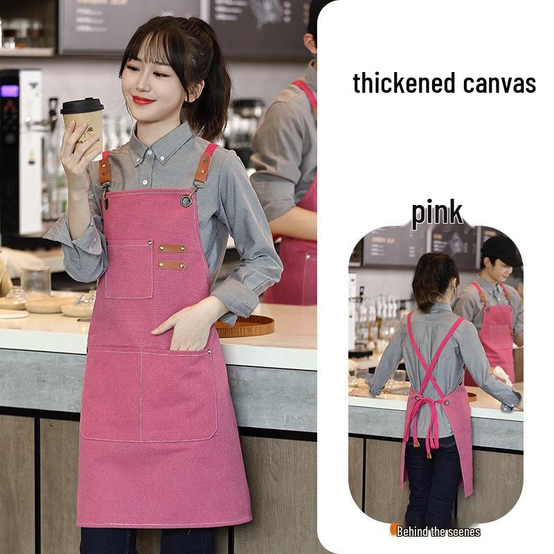 Waterproof & Oil-proof Wear-resistant Canvas Apron for Cross-border Trade