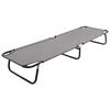 VidaXL Folding Chaise Lounge Grey Steel