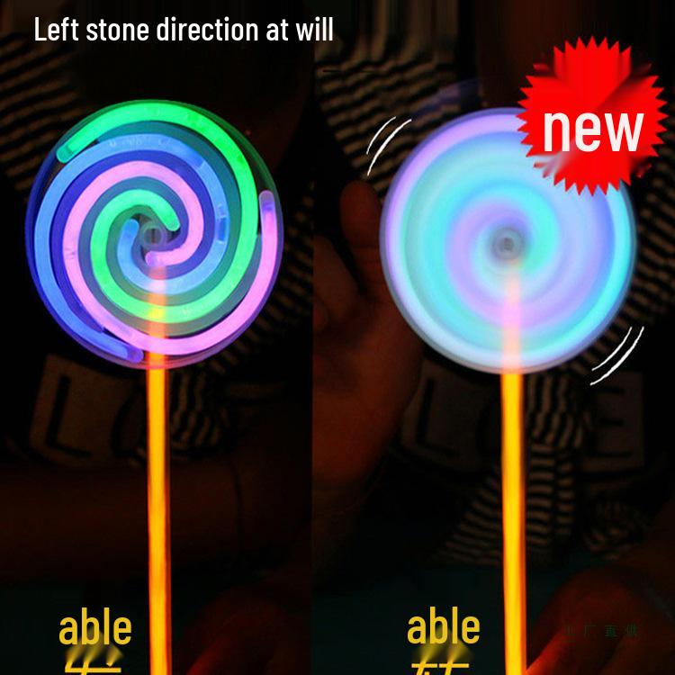 Colorful Rotating Glow Stick & Lollipop Light-Up Bracelet for Kids