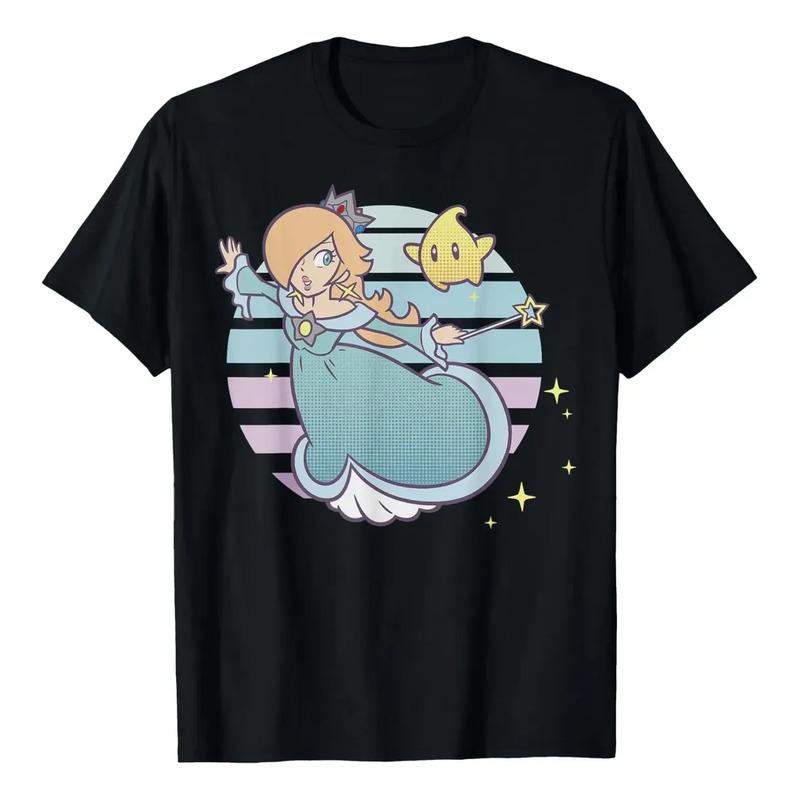 Retrato De Fondo A Rayas De Super Mario Rosalina Y Luma S разноцветный