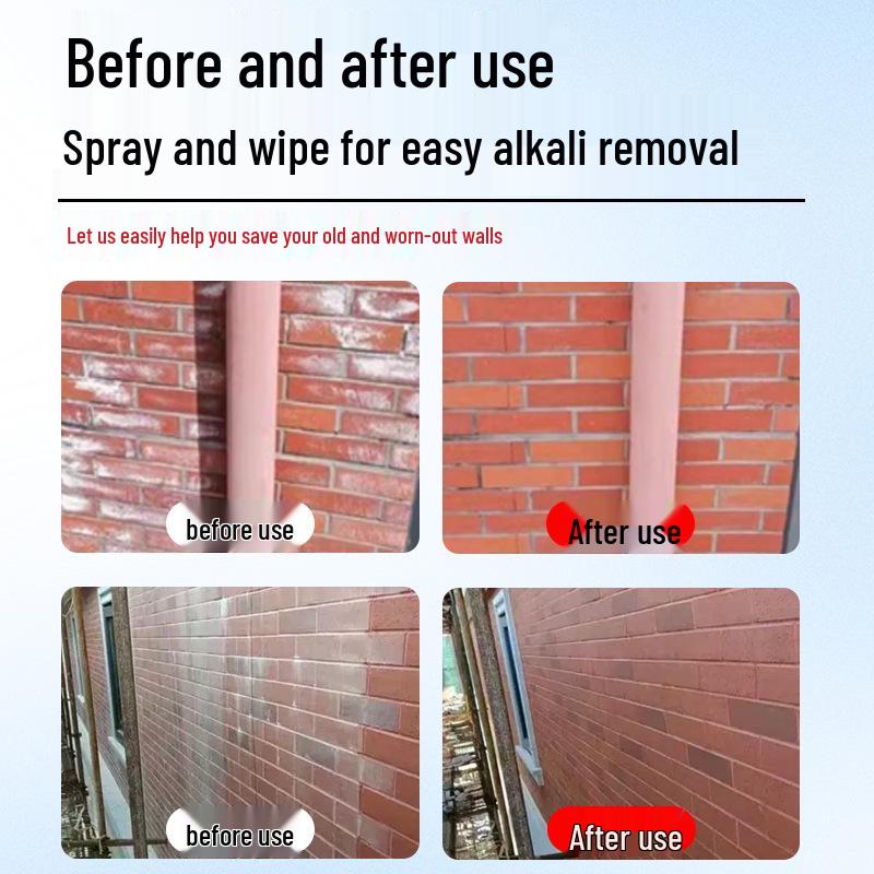 Détachant efflorescence et alcali pour brique rouge: Nettoyant Anti-Efflorescence pour Carrelage et Pierre