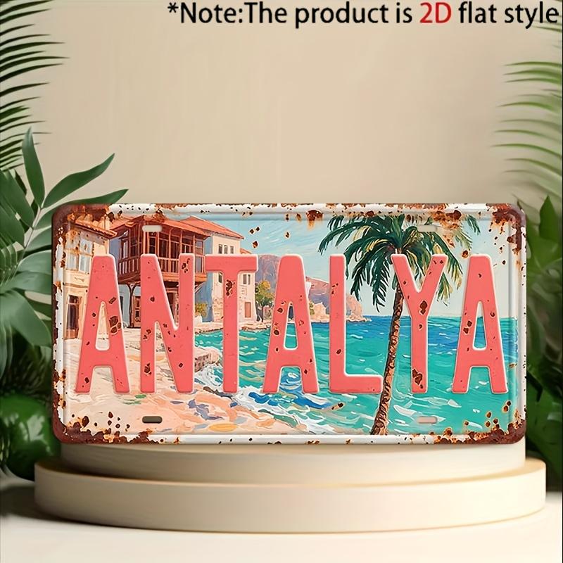 

Antalya Turquoise Coast Beach Scenery Aluminum Tin Sign Wall Art Decor for Garage Bar Man Cave D Flat Printing Metal Poster 15x30cm(5.9x7.8inch)