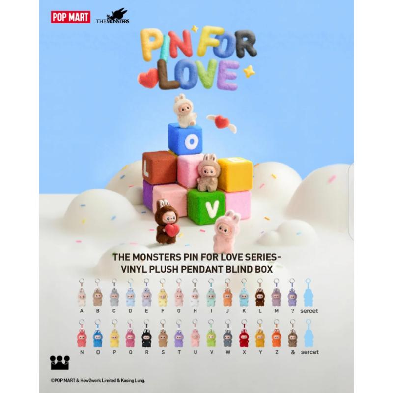 POP MART labubu Heart Code Series THE MONSTERS-Vinyl Plush Pendant Box (A-M) (N-Z) mini labubu 4.0 Blind Box Single Blind Box/Whole Box