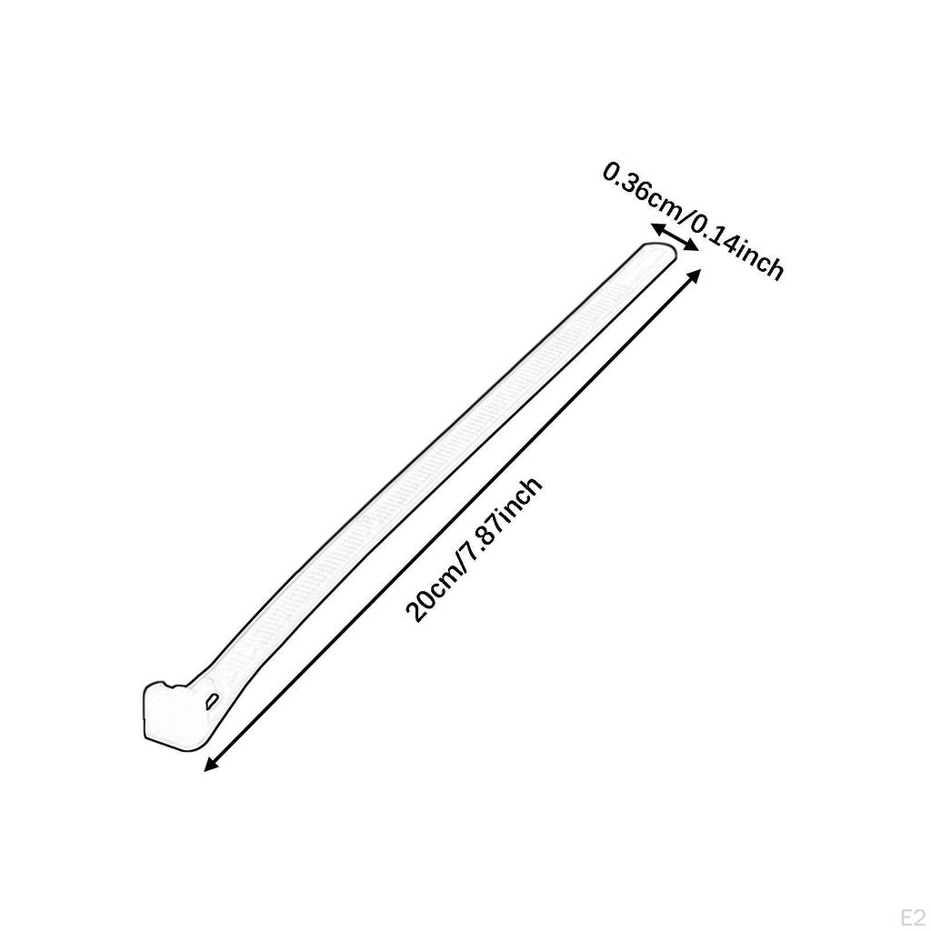 100 Pieces Nylon Cable Ties Lightweight Heavy Duty Self Locking Zip Holder Fasteners for Home
