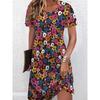 Comfortable Versatile Crew Neck T-Shirt Dress Fashion Loose Casual Dresses