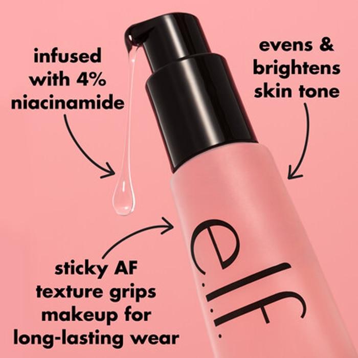 e.l.f Cosmetics Power Grip Primer Gel + 4% Niacinamide 24ml Long-Lasting Hydrating Face Primer