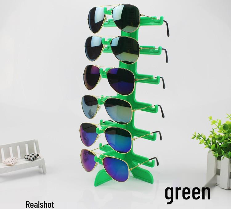6-Piece Plastic Eyeglasses Display Stand for Sunglasses - Shelf Holder & Storage Rack