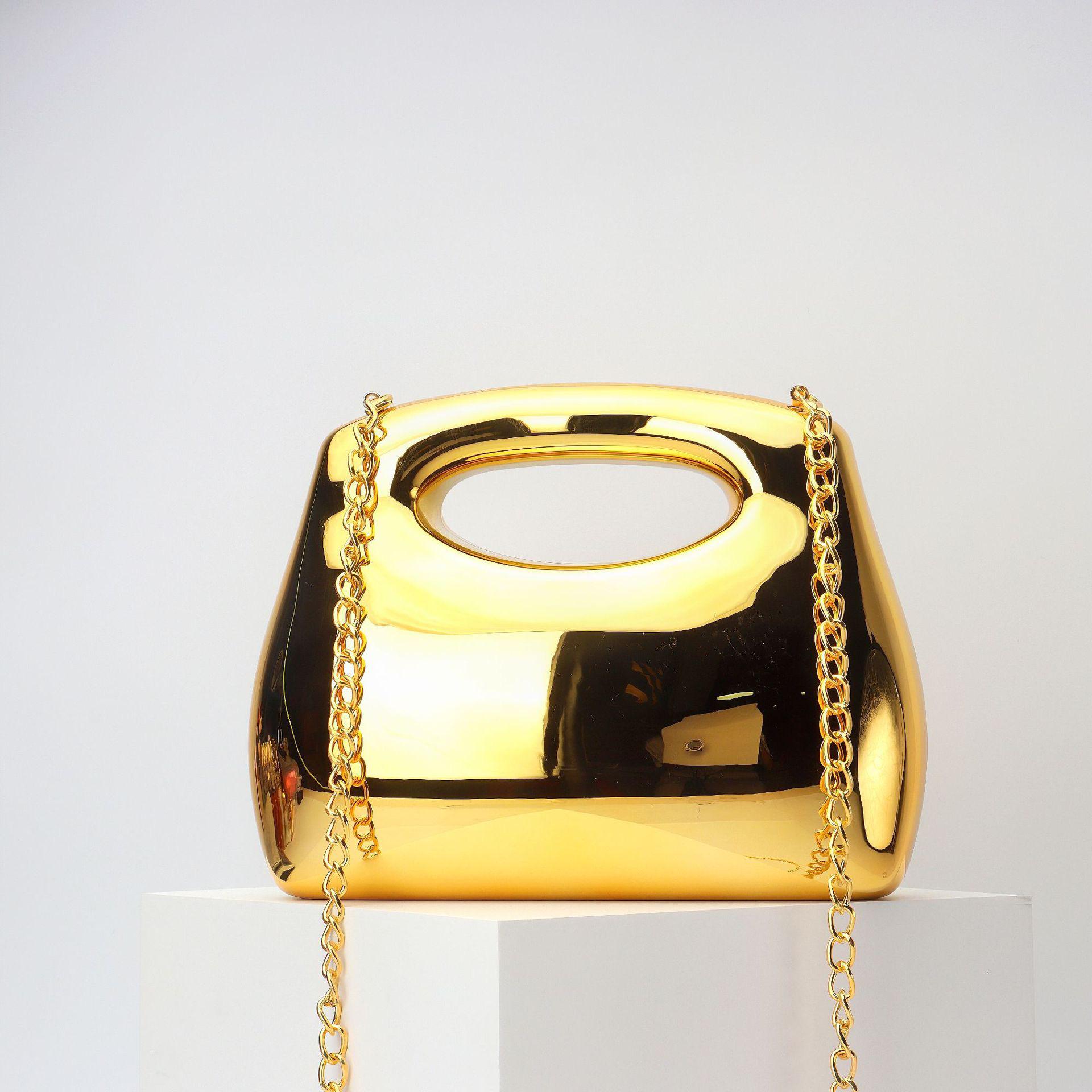 Акриловые клатчи 2024 года для женщин Африканский европейский и американский стили золотой 2124₽