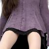 Plus Size Women's Lace Shirt - Early Spring Style, Slimming with Elastic and Velvet Details