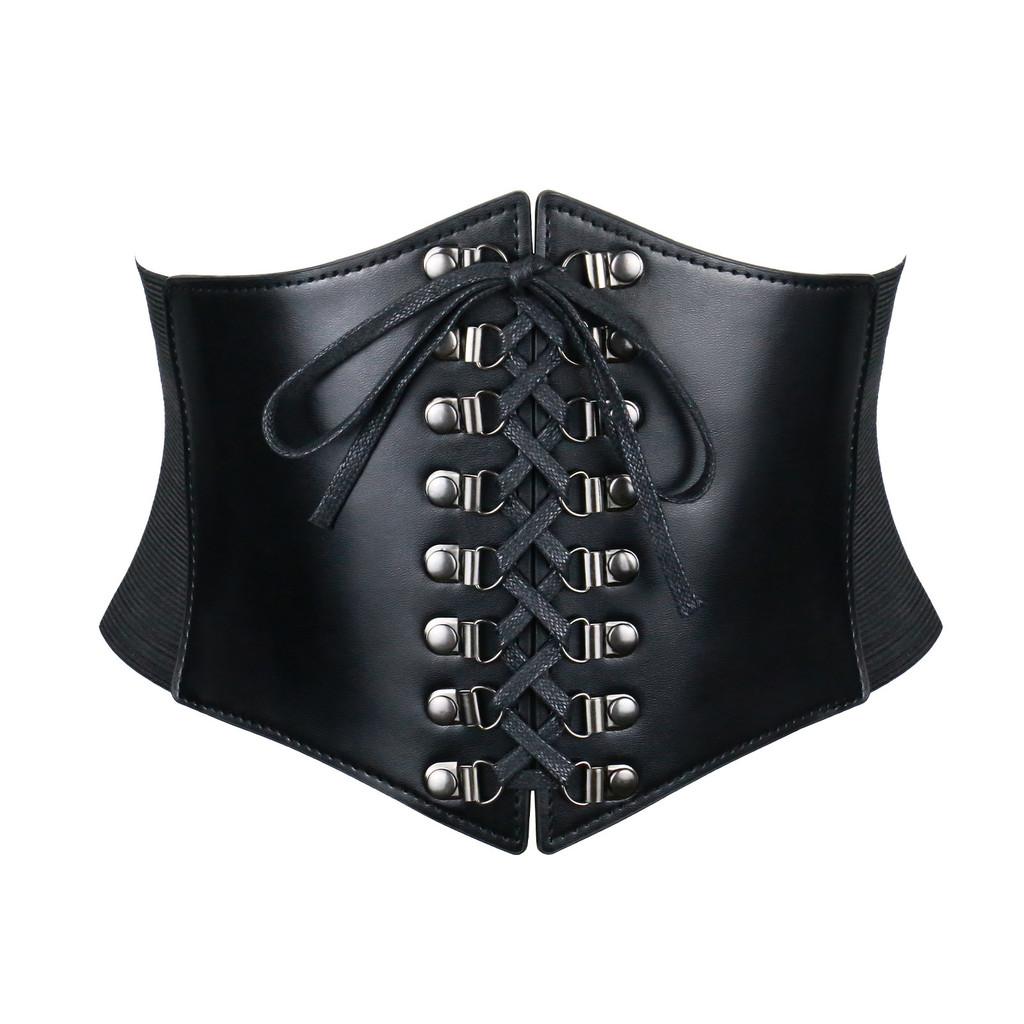 Elastic Solid Color Waistband Wide Belt Tie On Design Decoration Gift Fashion