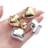 2pcs/Lot CCB Large Heart Shape Pendants Charms for DIY Earring Necklace Bracelet Jewelry Making Accessories Supplies