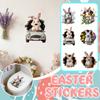 Kreativa påskväggklistermärken, festliga 3D-genombrottsklistermärken påskhare dekorativa väggdekaler för hemmet, rum, fest