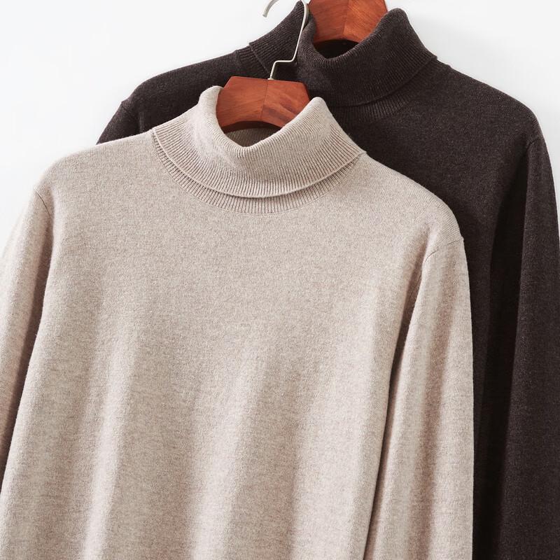 Jinjuan Men's 100% Merino Wool Polo Sweater