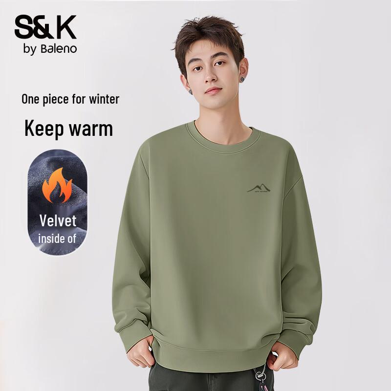 Baleno Men's Fleece-Lined Crewneck Sweatshirt