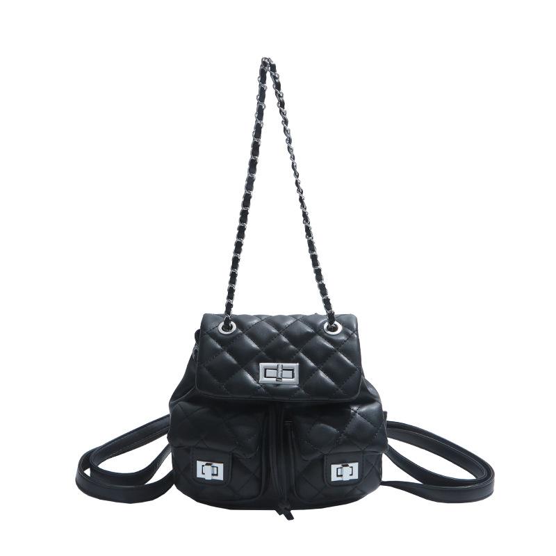 

Rhombus embroidery thread handbag women s 2025 new summer mini schoolbag leisure travel backpack versatile backpack