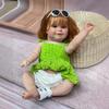 50cm Lifelike Reborn Baby Doll Maddie with Hair Full Body Silicone Reborn Baby Handmade Soft Texture Doll For  Emotional Support Doll Toy