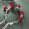 Pastoral Flower Shape Headband for Traveling Taking Photo Spring Girl Ethnic Hair Hoop Wedding Party Bride Hairband